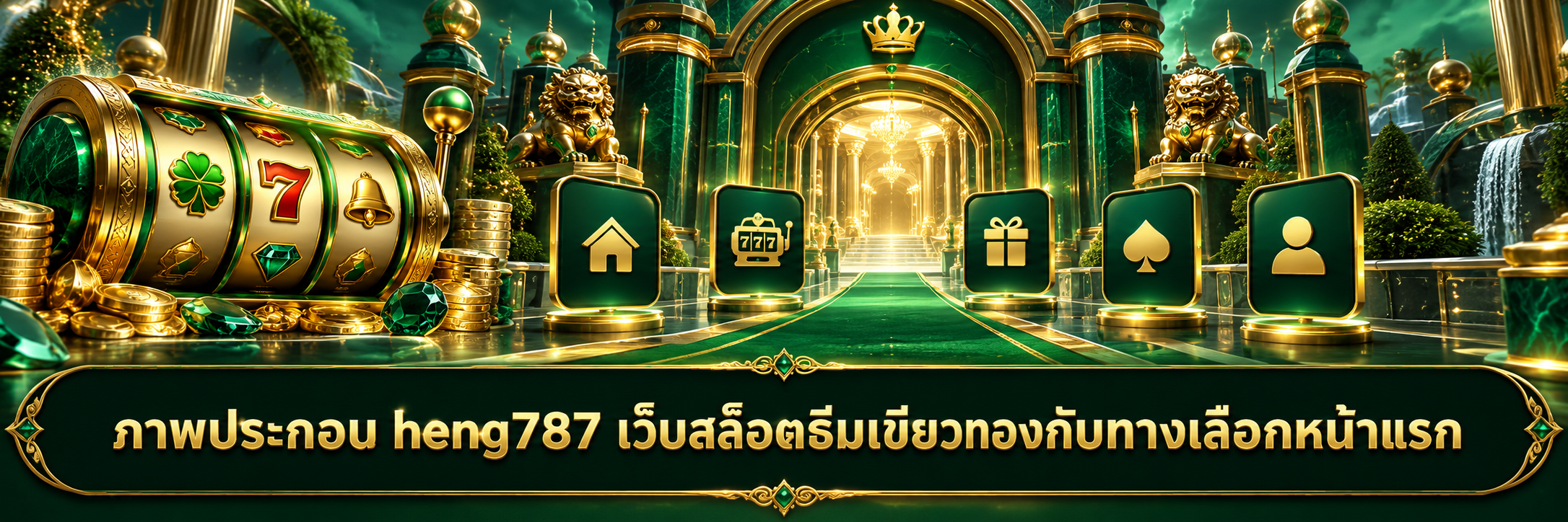 ภาพประกอบ heng787 เว็บสล็อตธีมเขียวทองกับทางเลือกหน้าแรก