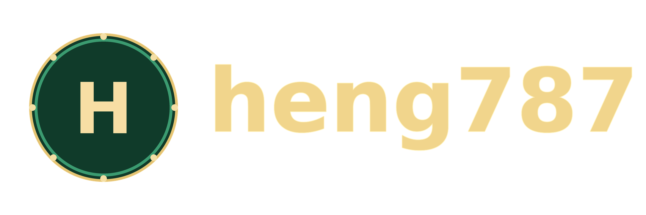 โลโก้ heng787 สีเขียวทอง